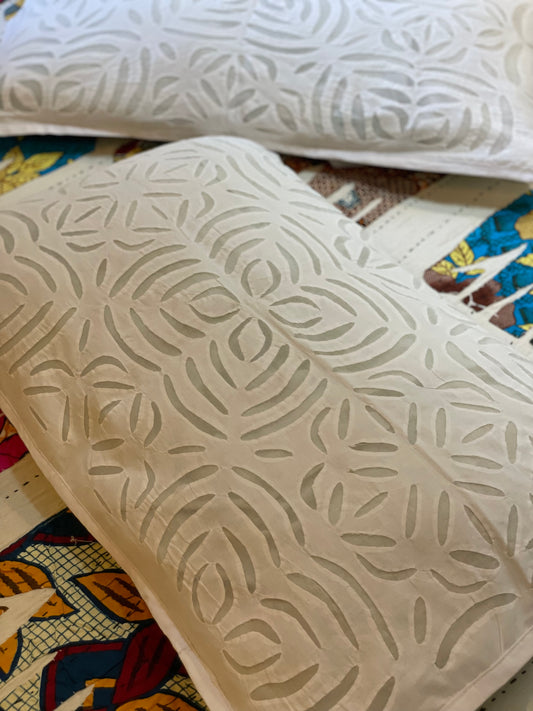 Appliqué Organza Pillow Covers (pair)